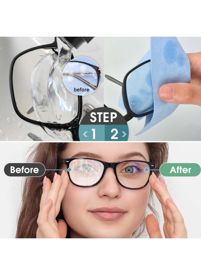 CLENEA 12 Pack 20x20cm/8”x8” Large Microfiber Cleaning Cloth, Safe and Effective Cleans Lenses, Glasses Cloth for Glasses, TV, Laptop Screens and Lens, Easier to Grip and Use - Image 5